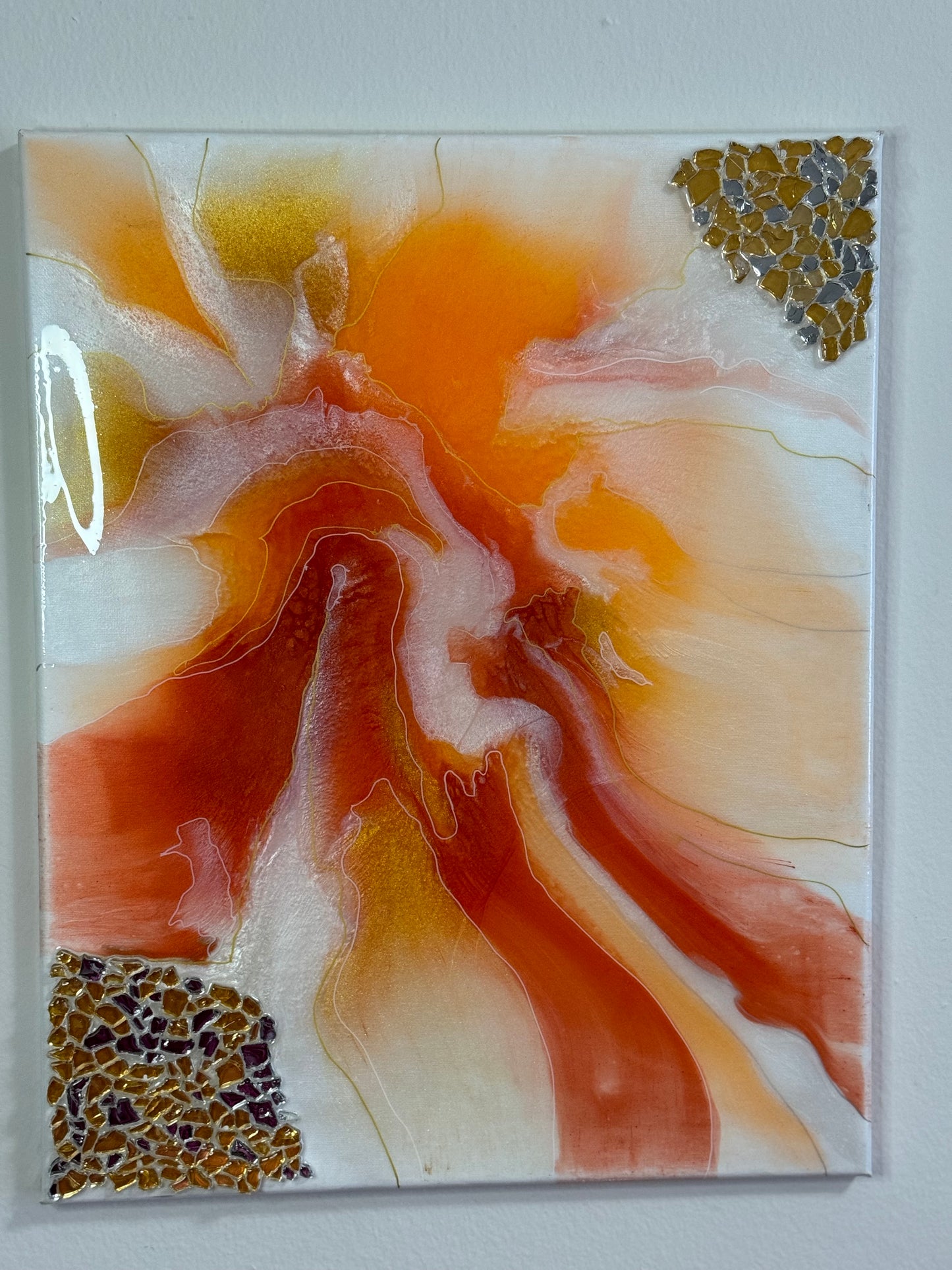 Orange geode resin