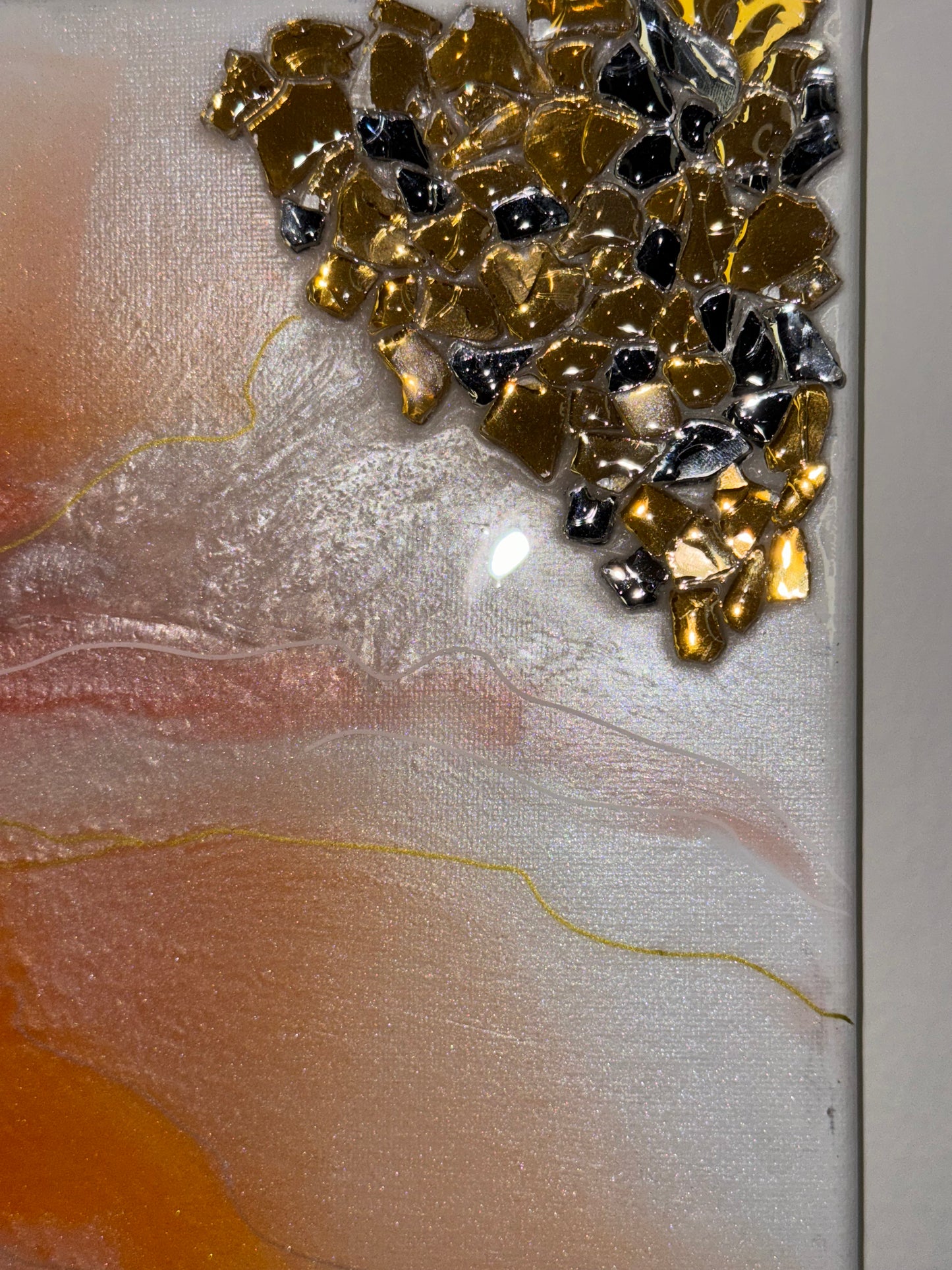 Orange geode resin