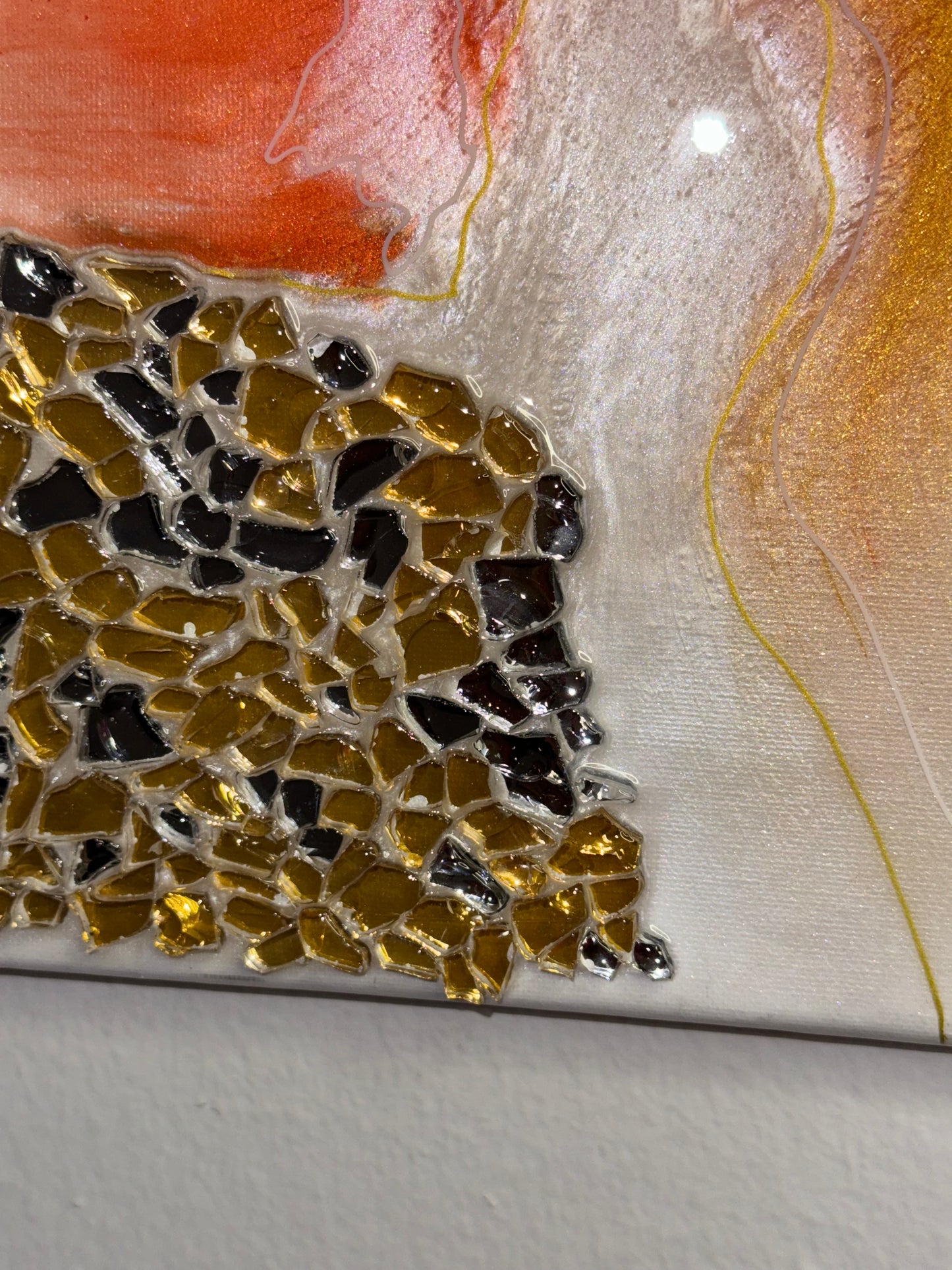 Orange geode resin