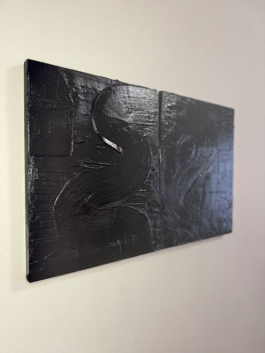 Black textured art